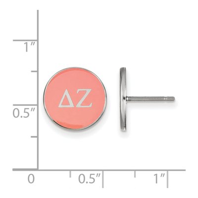 Delta Zeta Sterling Silver Sorority Stud Earrings – view 2