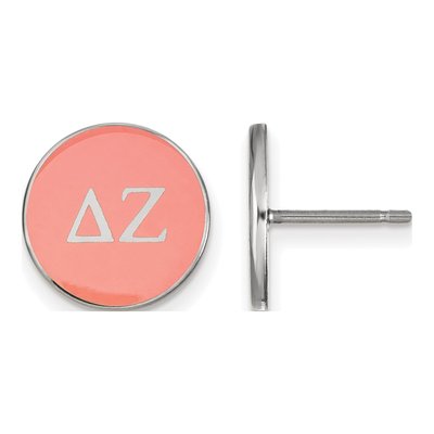 Delta Zeta Sterling Silver Sorority Stud Earrings