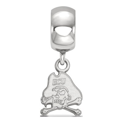 East Carolina University Sterling Silver Extra Small Pirate Dangle Bead – view 2