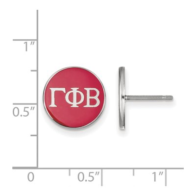 Gamma Phi Beta Sterling Silver Enamel Stud Earrings – view 2