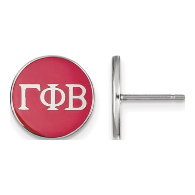 Gamma Phi Beta Sterling Silver Enamel Stud Earrings