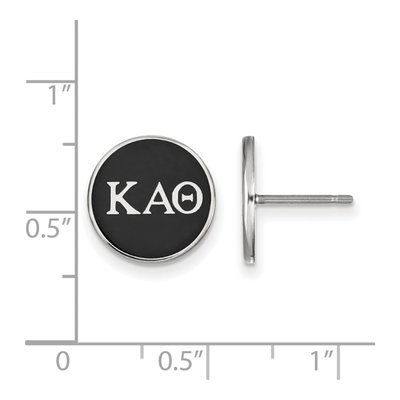 Kappa Alpha Theta Sterling Silver Sorority Greek Letters Color Enamel Stud Earrings – view 2