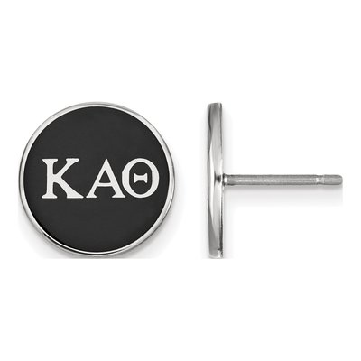 Kappa Alpha Theta Sterling Silver Sorority Greek Letters Color Enamel Stud Earrings