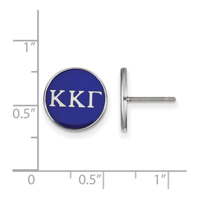 Kappa Kappa Gamma Sterling Silver Enamel Stud Earrings – view 2