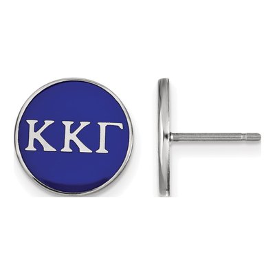 Kappa Kappa Gamma Sterling Silver Enamel Stud Earrings