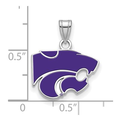 Kansas State University Sterling Silver Small Wildcat Pendant – view 2