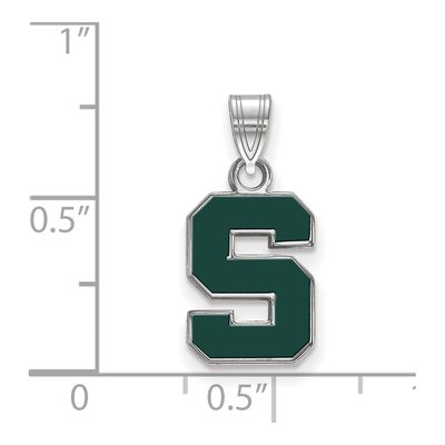 Michigan State University Sterling Silver Small Letter S Pendant – view 2