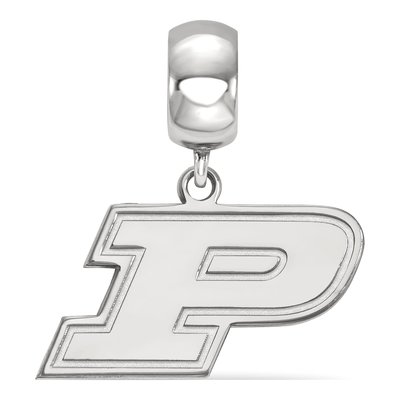 Purdue University Sterling Silver Small Letter P Dangle Bead – view 2
