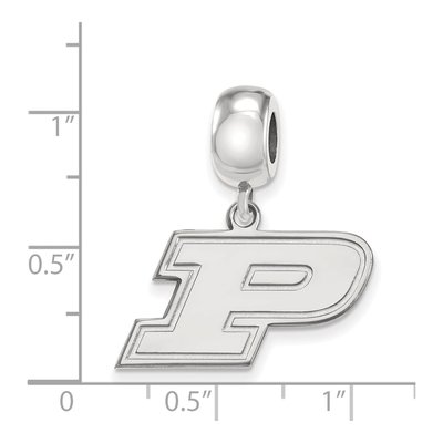 Purdue University Sterling Silver Small Letter P Dangle Bead – view 3