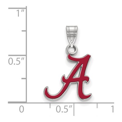 University of Alabama Sterling Silver Small Enameled Letter A Pendant – view 2