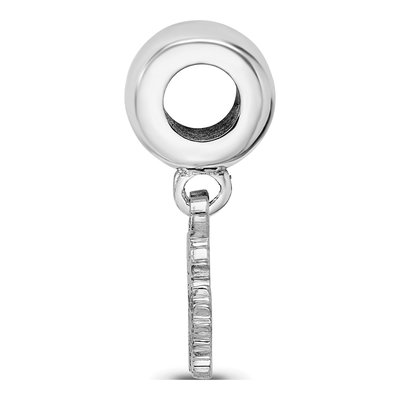 University of Kansas Sterling Silver Extra Small Jayhawk Dangle Bead – view 3