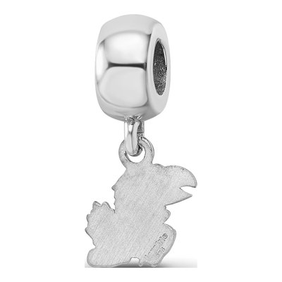 University of Kansas Sterling Silver Extra Small Jayhawk Dangle Bead – view 5