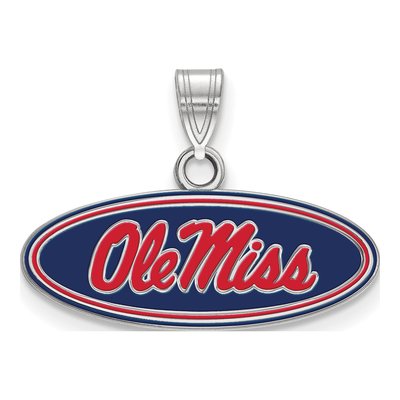 University of Mississippi Sterling Silver Small Ole Miss Rebels Enamel Pendant