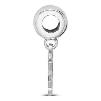 University of North Carolina Sterling Silver Small UNC Tar Heels Dangle Bead – view 2