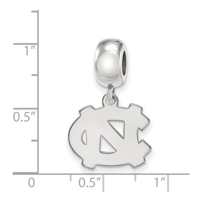 University of North Carolina Sterling Silver Small UNC Tar Heels Dangle Bead – view 3