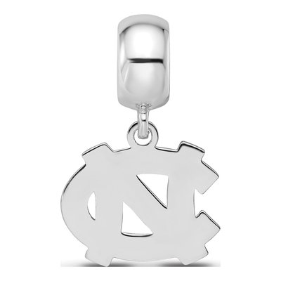 University of North Carolina Sterling Silver Small UNC Tar Heels Dangle Bead – view 4