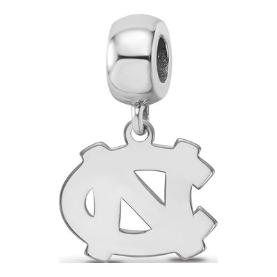 University of North Carolina Sterling Silver Small UNC Tar Heels Dangle Bead
