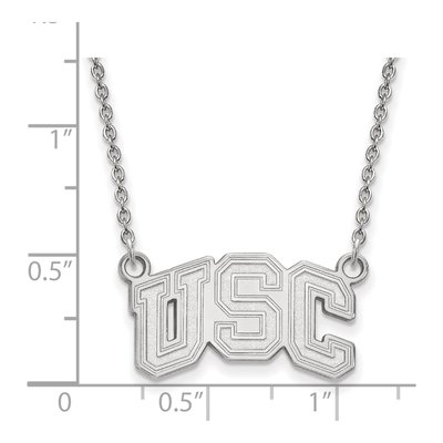 University of Southern California Sterling Silver Small USC Trojans Pendant Necklace – view 2