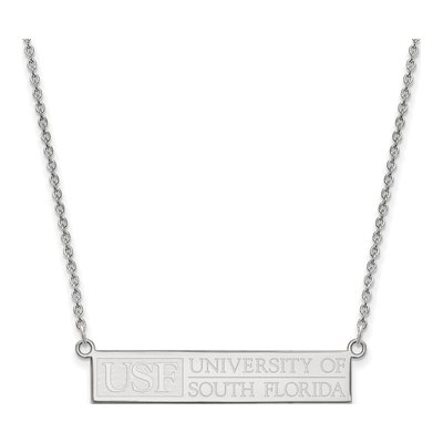 University of South Florida Sterling Silver USF Bulls Bar Necklace
