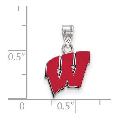 University of Wisconsin Sterling Silver Small Of Letter W Pendant – view 2
