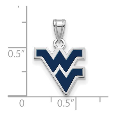 West Virginia University Sterling Silver WVU Small Enamel Pendant – view 2