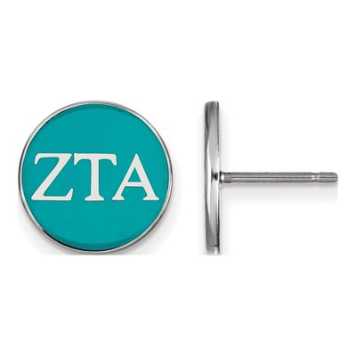 Zeta Tau Alpha Sterling Silver Enamel Stud Earrings