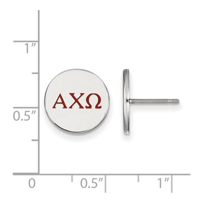 Alpha Chi Omega Sterling Silver Enamel Stud Earrings – view 2