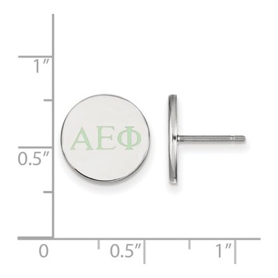 Alpha Epsilon Phi Sterling Silver Enamel Stud Earrings – view 2