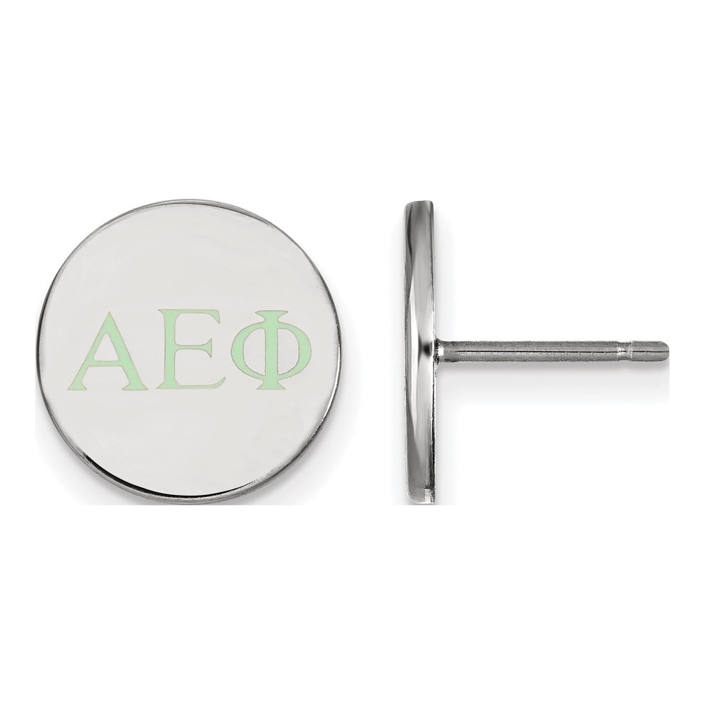 Alpha Epsilon Phi Sterling Silver Enamel Stud Earrings