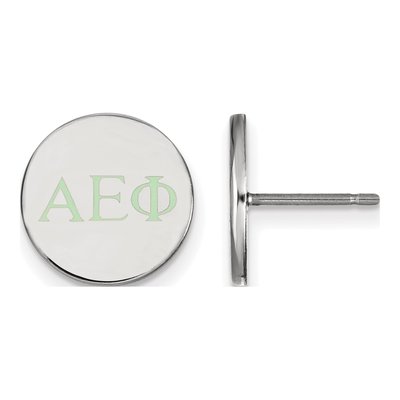 Alpha Epsilon Phi Sterling Silver Enamel Stud Earrings