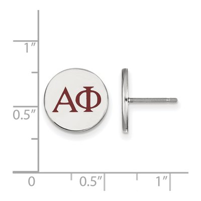 Alpha Phi Sterling Silver Sorority Letters Stud Earrings – view 2