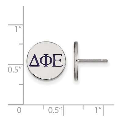 Delta Phi Epsilon Sterling Silver Enamel Stud Earrings – view 2