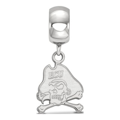 East Carolina University Sterling Silver Small Pirates Dangle Bead – view 2