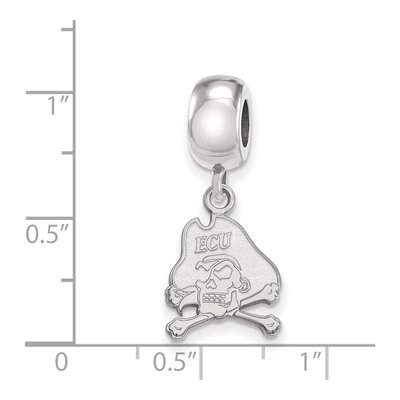 East Carolina University Sterling Silver Small Pirates Dangle Bead – view 3