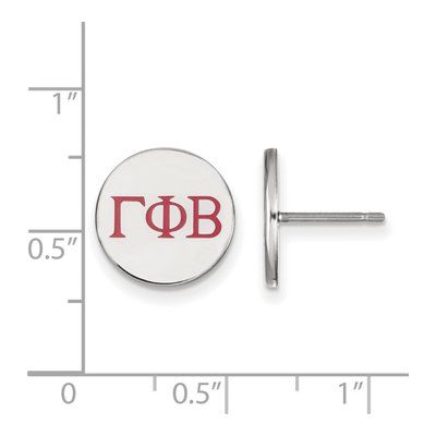 Gamma Phi Beta Sterling Silver Enamel Stud Earrings – view 2