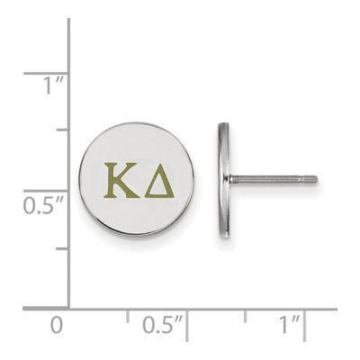 Kappa Delta Sterling Silver Sorority Enamel Stud Earrings – view 2