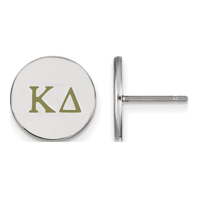 Kappa Delta Sterling Silver Sorority Enamel Stud Earrings