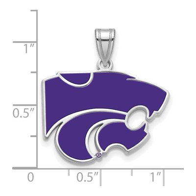 Kansas State University Sterling Silver Large Wildcat Pendant – view 3