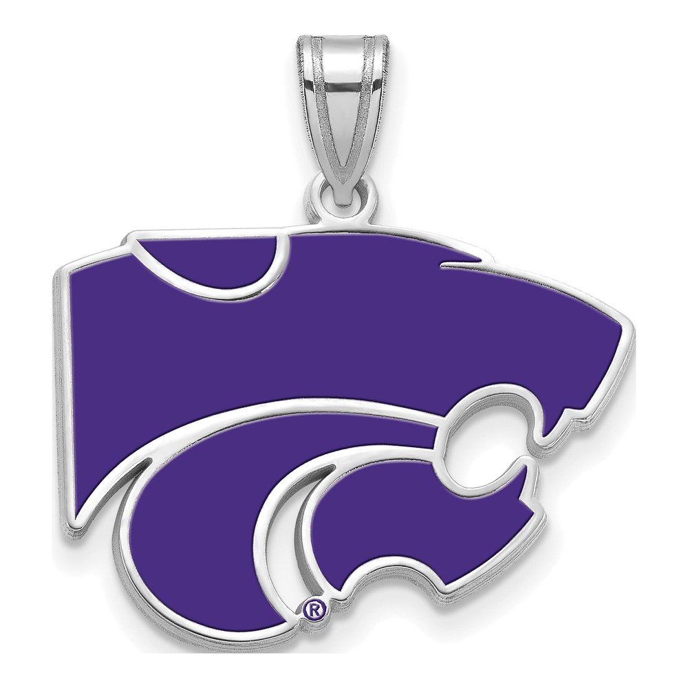 Kansas State University Sterling Silver Large Wildcat Pendant