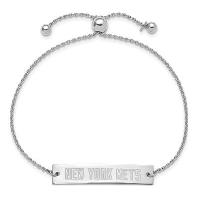 New York Mets Sterling Silver NY Bar Bracelet – view 2