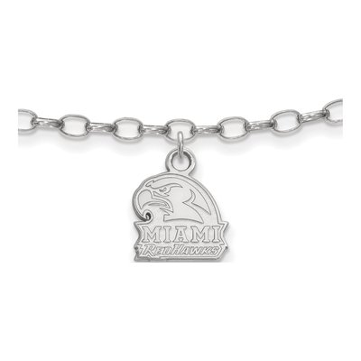 Miami University Sterling Silver Extra Small Redhawks Anklet