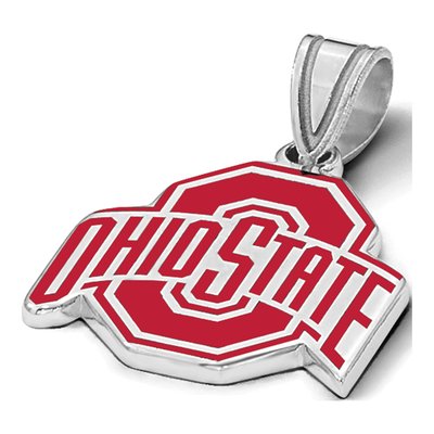 Ohio State University Sterling Silver Medium Enameled Pendant – view 3