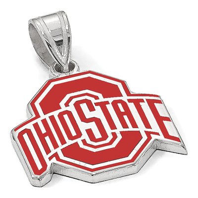 Ohio State University Sterling Silver Medium Enameled Pendant – view 4