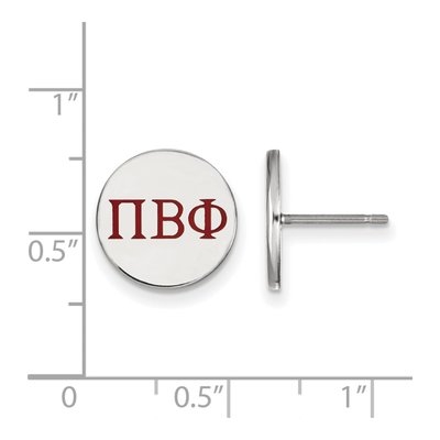 Pi Beta Phi Sterling Silver Enamel Stud Earrings – view 2