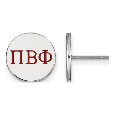 Pi Beta Phi Sterling Silver Enamel Stud Earrings