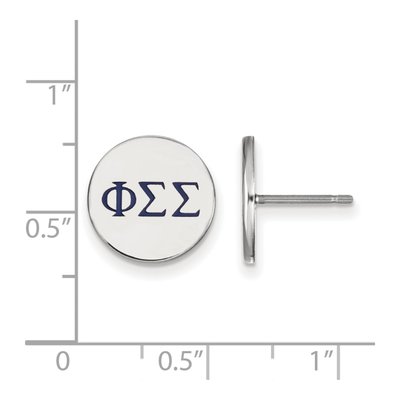 Phi Sigma Sigma Sterling Silver Stud Earrings – view 2