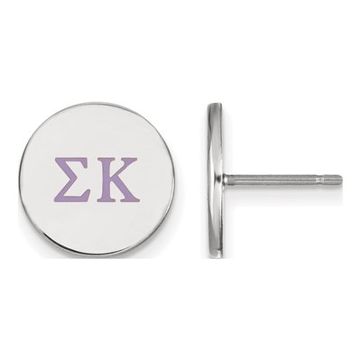 Sigma Kappa Sterling Silver Enamel Stud Earrings