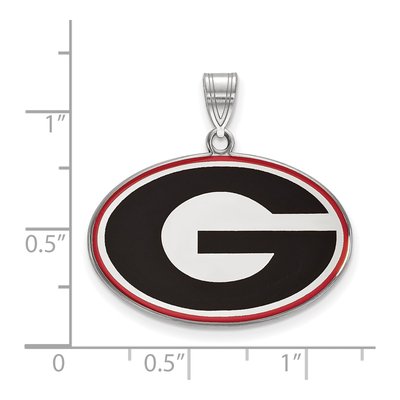 University of Georgia Sterling Silver Large Enameled Letter G Pendant – view 2