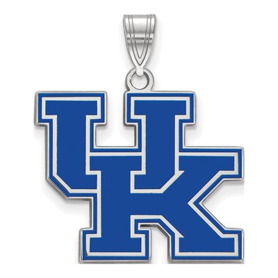 University of Kentucky Sterling Silver Large Enamel Pendant