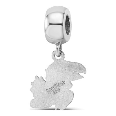 University of Kansas Sterling Silver Small Jayhawk Dangle Bead – view 5